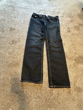 Authentic True Religion Men's Dark Wash Straight-Leg Jeans